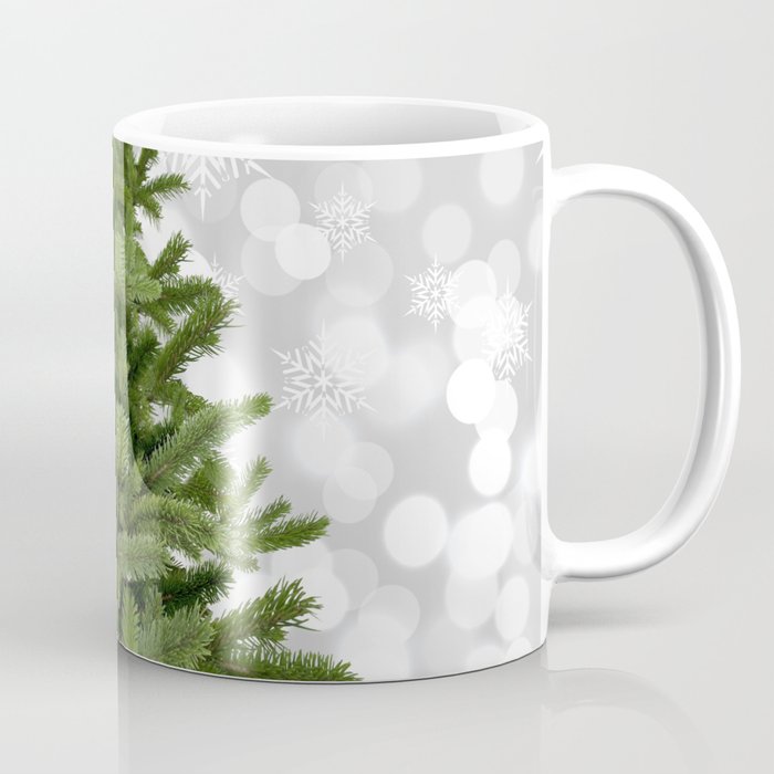 Christmas Photography - Spruce Tree In Snowing Weather Coffee Mug