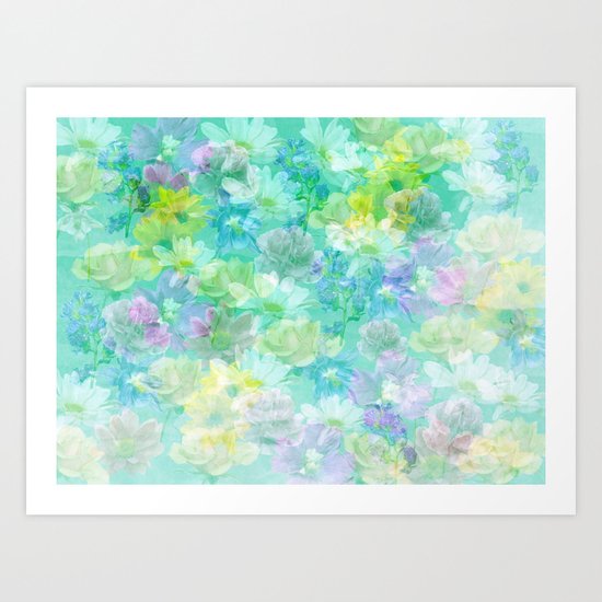 Enchanted Spring Floral Abstract Art Print