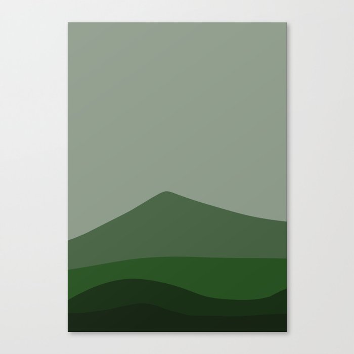 Abstract Landscape of Green Canvas Print