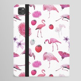 Flamingos, Fruit and Flowers iPad Folio Case