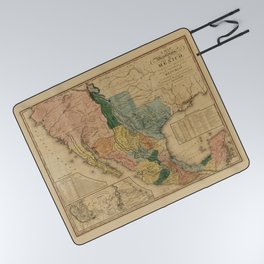 Map of Mexico by Henry Tanner (1846) Picnic Blanket