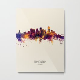 Edmonton Canada Skyline Metal Print