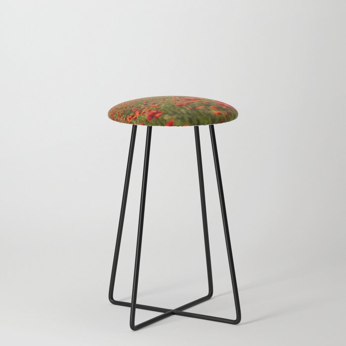 Field of Poppies - 2022 MAY - N°3 Counter Stool