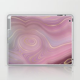 Mauve Rose Gold Agate Geode Luxury Laptop Skin