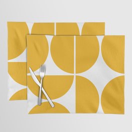 Mid Century Modern Yellow Square Placemat