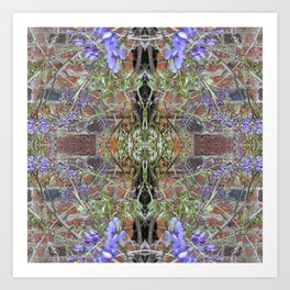 Lilac Wisteria begins to pattern Convict Walls Art Print