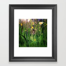 Stalking Kitten Framed Art Print