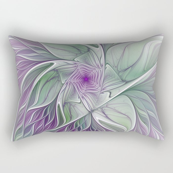 Flower Dream, Abstract Fractal Art Rectangular Pillow