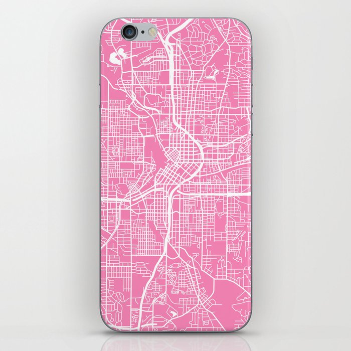 Atlanta map pink iPhone Skin