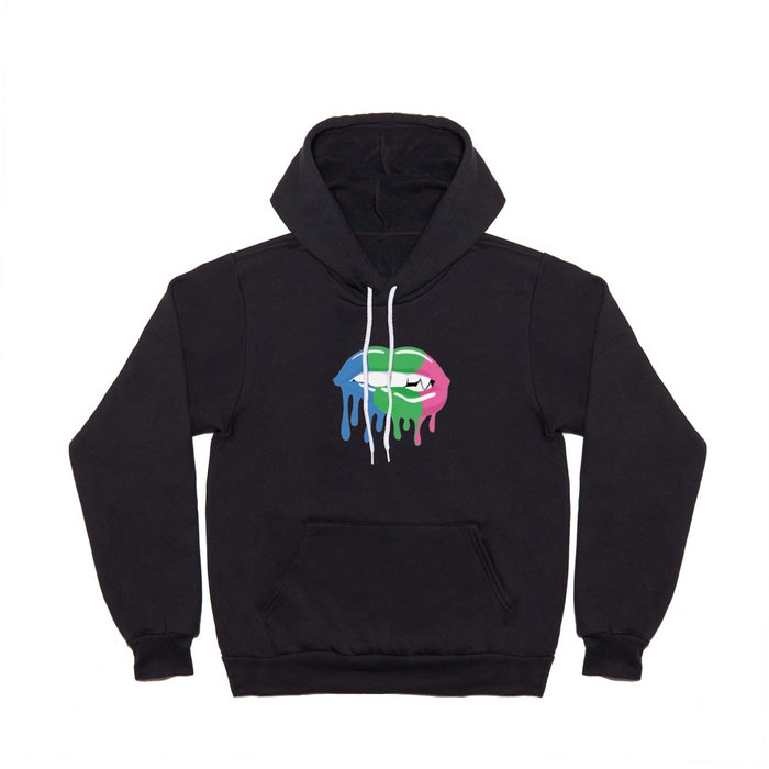 Polysexual Flag Gay Pride Lgbtq Lips Mouth Hoody