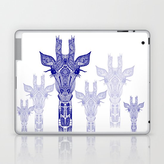 GIRAFFE BLUE Laptop & iPad Skin