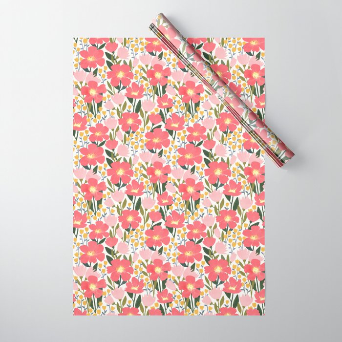 Pink Peonies Wrapping Paper