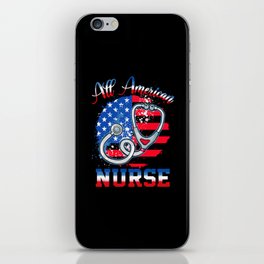 All american Nurse US flag 4th of July iPhone Skin