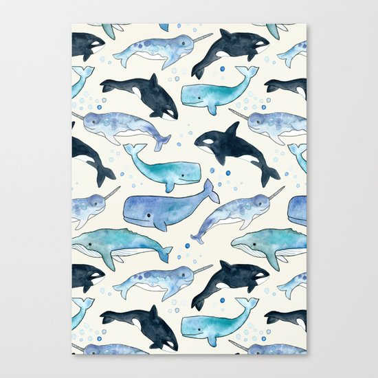 Whales, Orcas & Narwhals Canvas Print