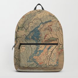 Antique Geological Map - Germany 1842 - Southwest Backpack