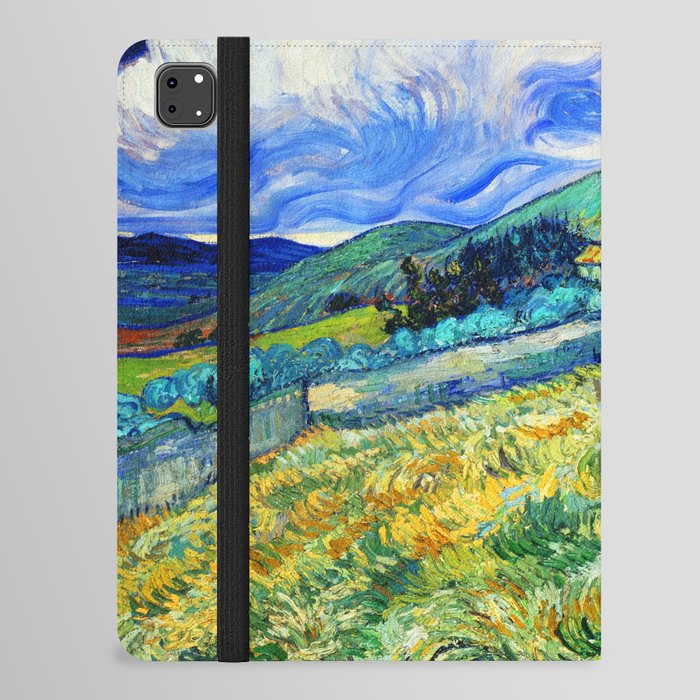 Van Gogh Mountain Meadow Landscape Painting Print iPad Folio Case