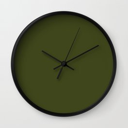 Dark Moss Green Wall Clock