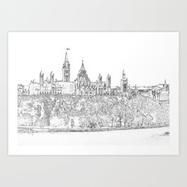 Parliament Hill In Ottawa Art Print