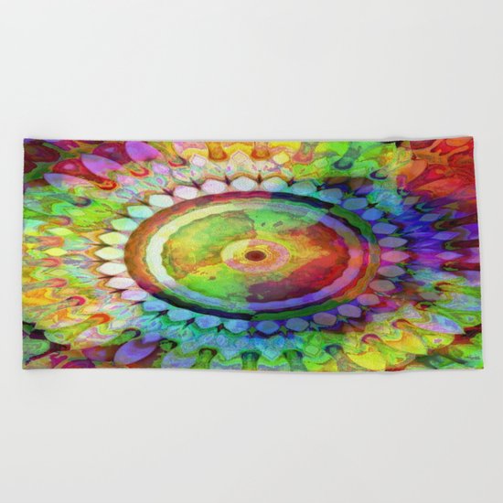 Colorful Beauty Kaleidoscope Beach Towel