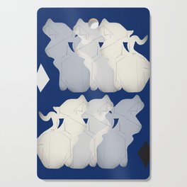Origami cat graphic design Cutting Board