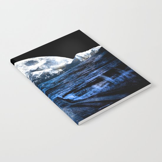 Road to Eternity (blue vintage moon mountain) Notebook