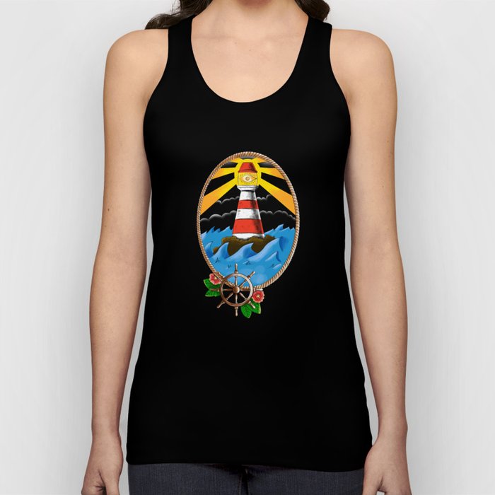 lighthouse old school Tank Top