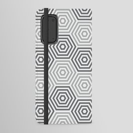 Gray Lines Hexagon Android Wallet Case