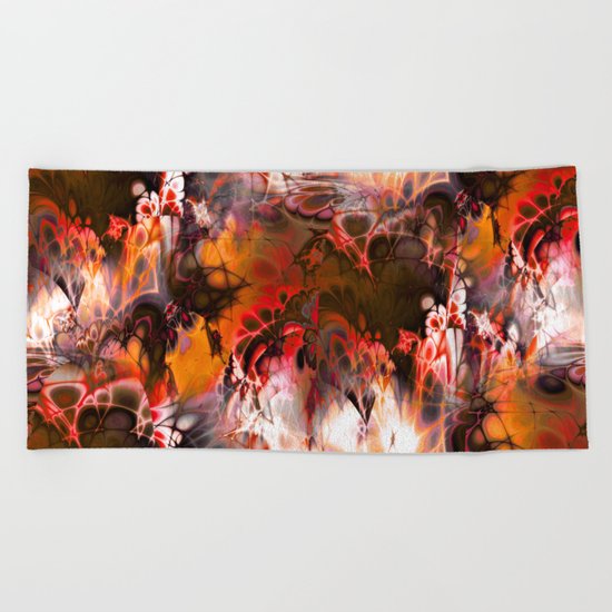 Marshmellow Skies (warm earth tones) Beach Towel
