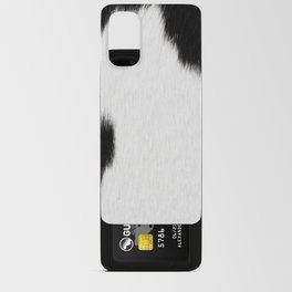 Classic Black & White Cowhide Android Card Case
