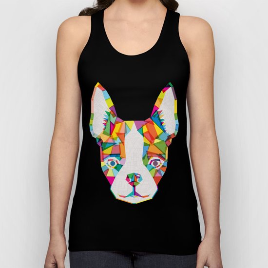 Rainbow Bulldog Unisex Tank Top