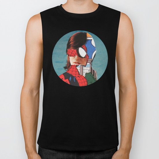Cosmic Comic Girl Illusion · Die Spinnerin · Crop Circle Biker Tank