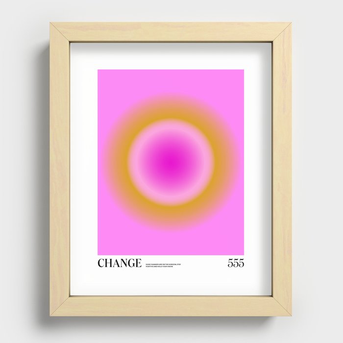Angel Numbers: Change Recessed Framed Print