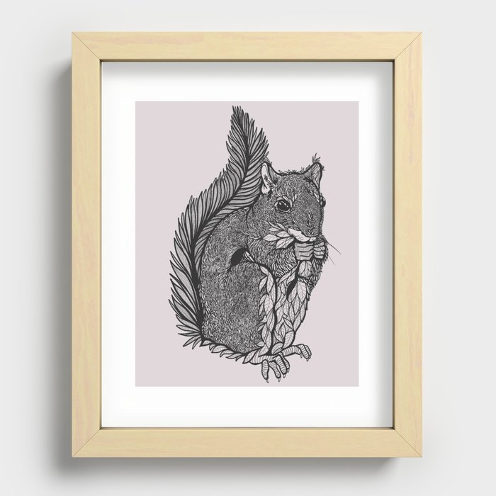 Wild Squirrel Recessed Framed Print