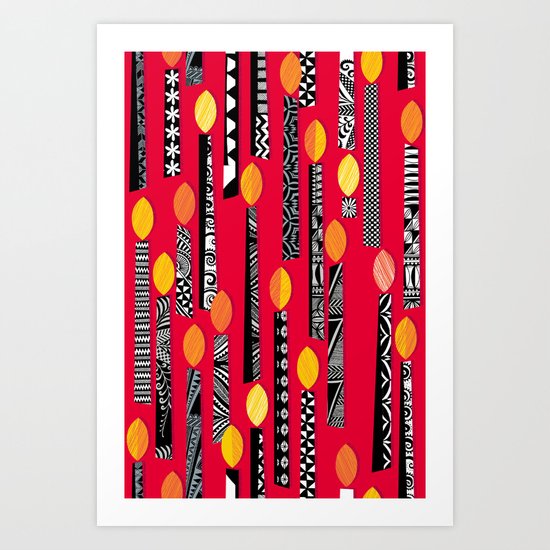 Flaming Red Art Print