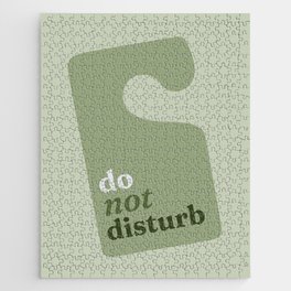 Do not disturb sign - olive Jigsaw Puzzle
