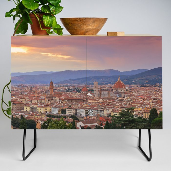 Panorama Florence, Italy. Credenza