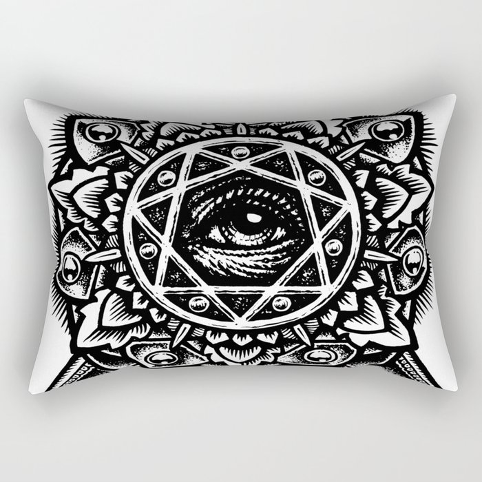 Eye of God Flower Rectangular Pillow