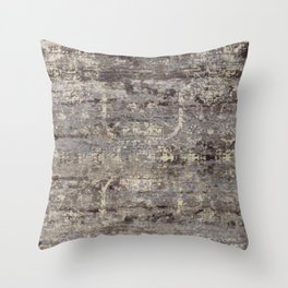 Antique Grey Distressed Texture Throw Pillow