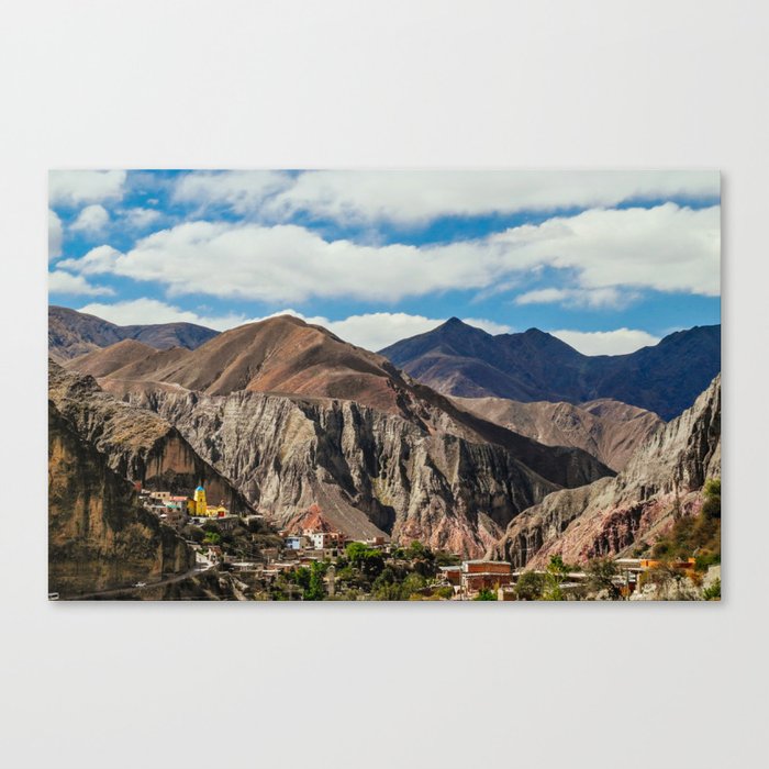 The Geographical Beauty With Mountains, Plateaus, and Plains in Iruya Argentina Canvas Print