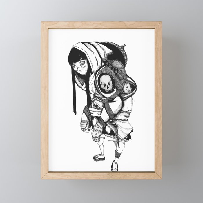 Abuela Guerrera / Warrior Grand Ma Framed Mini Art Print