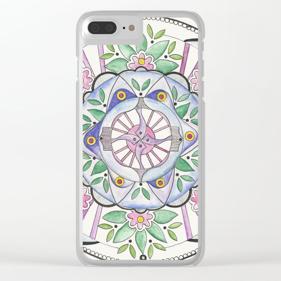 Mandala Floribunda Clear iPhone Case