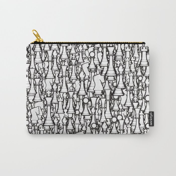 Chess Pattern II WHITE Carry-All Pouch