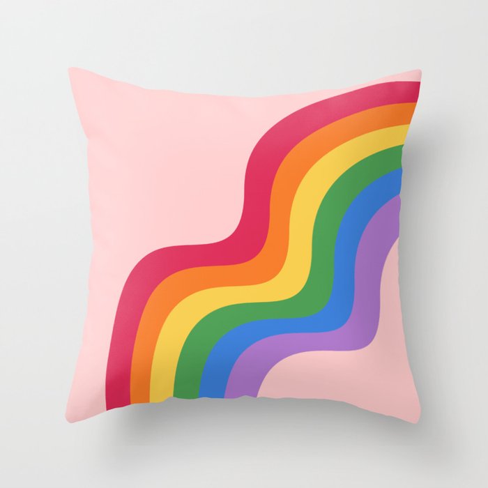Happy and Colorful Throw Pillow