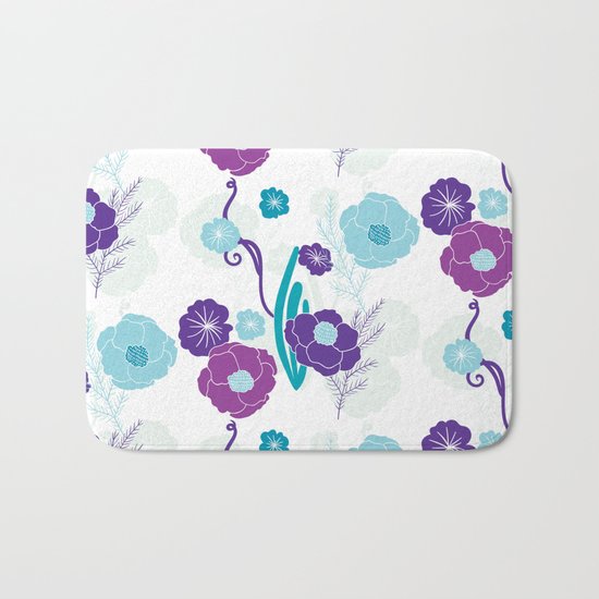 Floral pattern Bath Mat