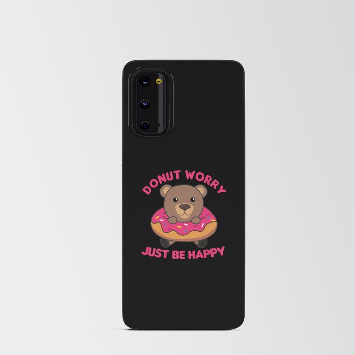 Sweet Bear Funny Animals In Donut Pink Android Card Case