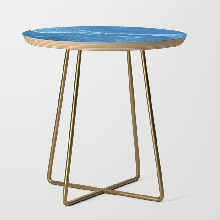 Blue Marble Abstraction Side Table