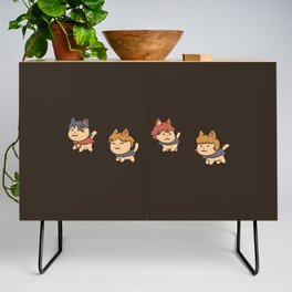 Fellowship Of The Cats by Tobe Fonseca Credenza