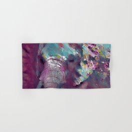 Elephant Canvas Painting, Wall Art Indian Portrait Printable Poster, Abstract Oil Artwork  Hand & Bath Towel