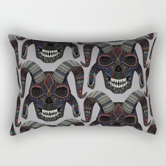 demon skull heather Rectangular Pillow
