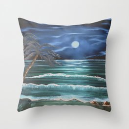 Bahama Blue Throw Pillow